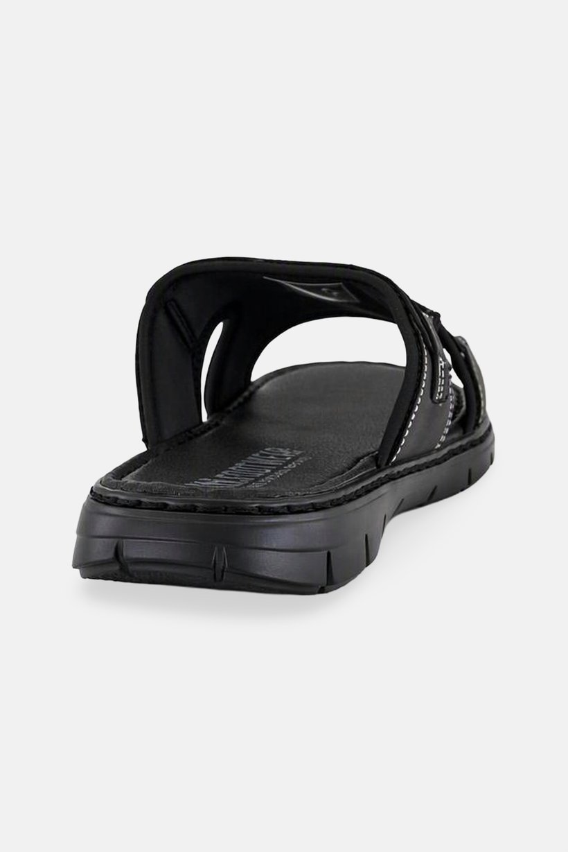 Men Negro Slip On Sandals, Black