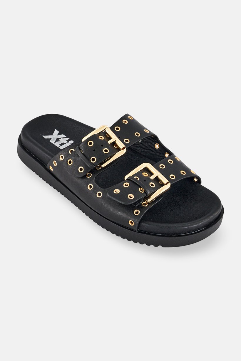 Women Slip On Sandals, Black