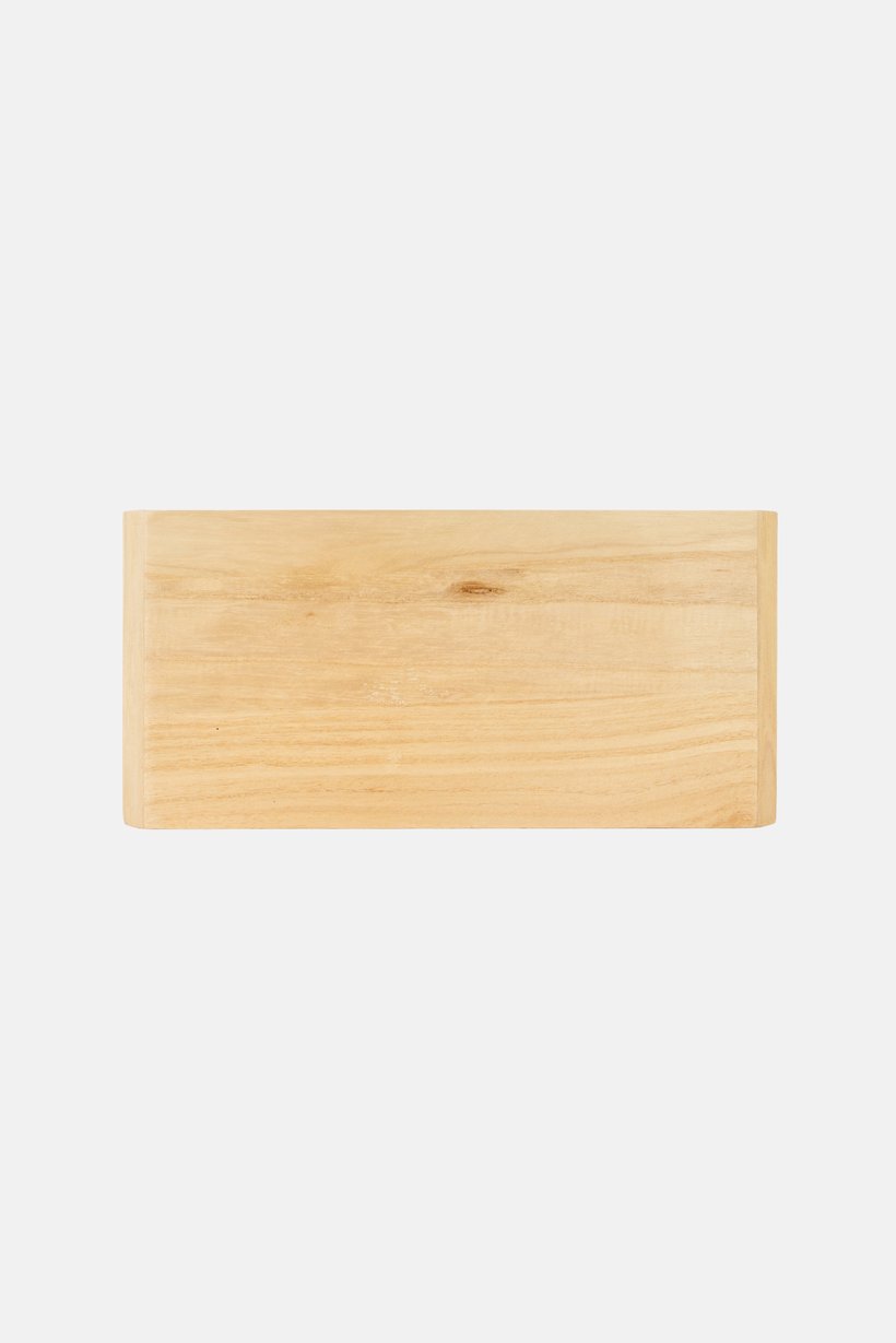 Curved Wooden Storage, Beige