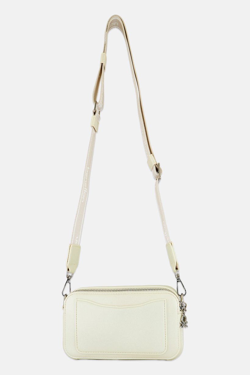 Women Brand Logo Cross Body Bag With Airpods Pouch Case, Ivory