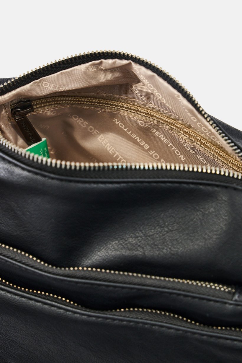 Women Brand Logo Cross Body Bag, Black