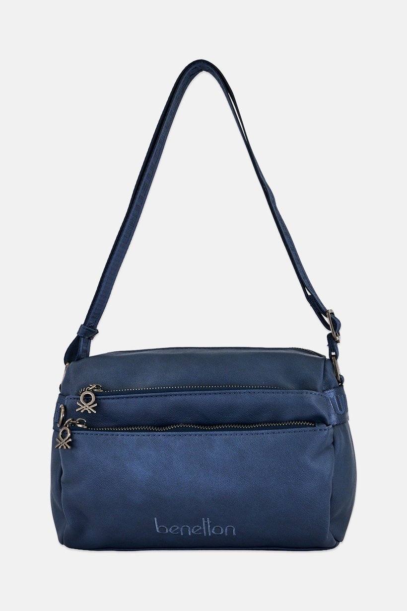 Women Brand Logo Cross Body Bag, Slate Blue