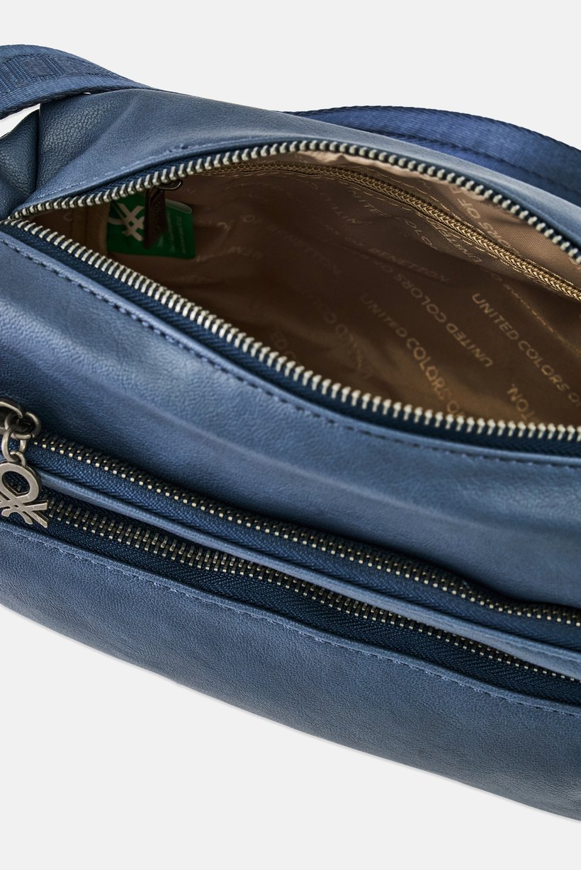 Women Brand Logo Cross Body Bag, Slate Blue