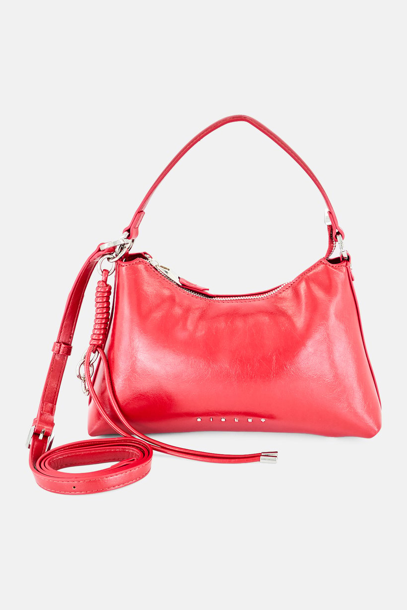 Women Brand Logo Handbag, Red