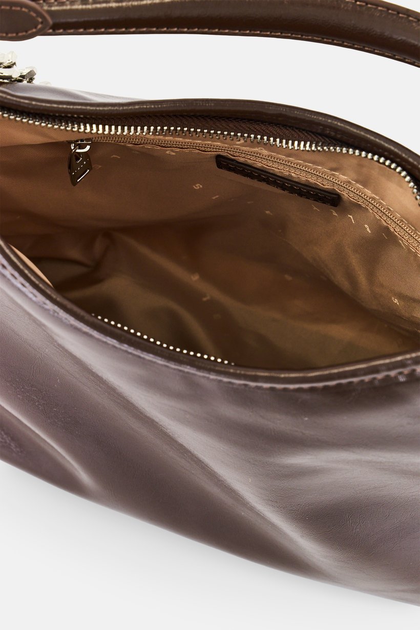 Women Brand Logo Tote Bag, Chocolate Brown