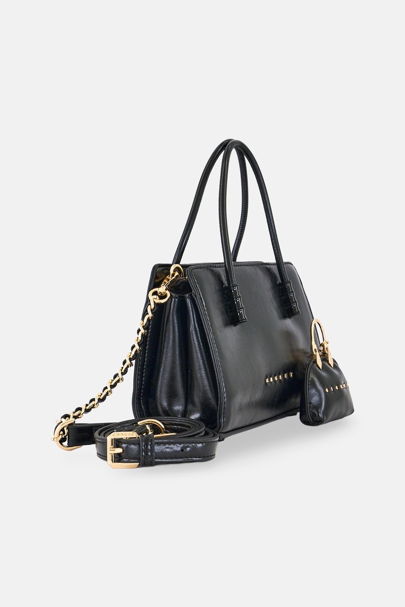 Women Brand Logo Cross Body Bag, Black