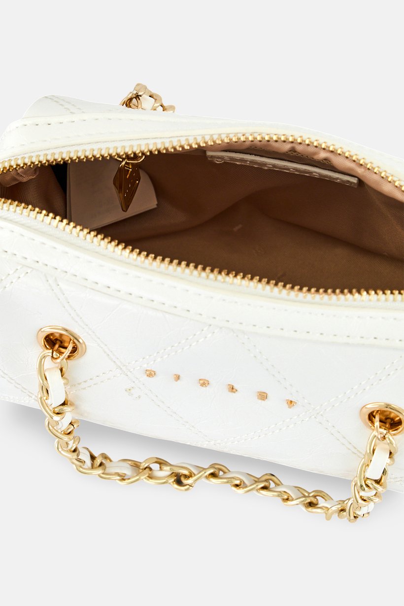 Women Brand Logo Cross Body Bag, White