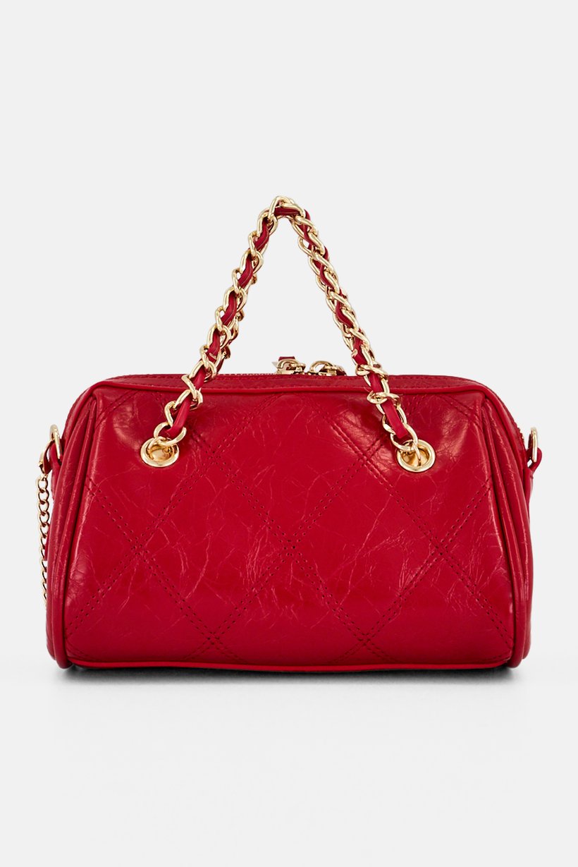 Women Brand Logo Cross Body Bag, Red