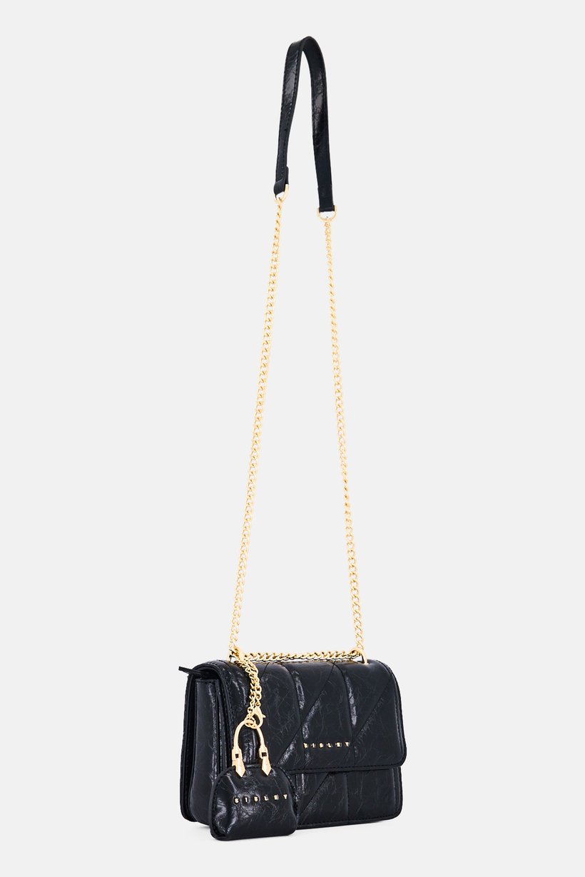 Women Brand Logo Cross Body Bag, Black