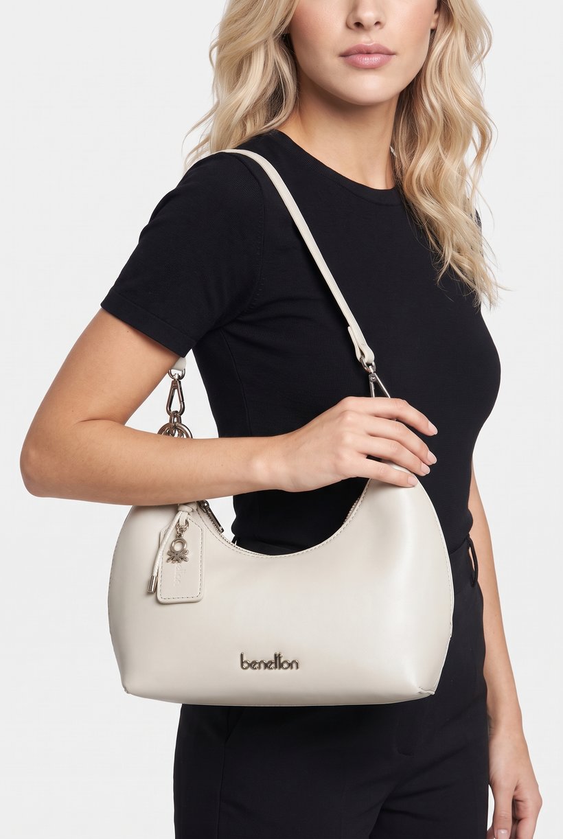 Women Brand Logo Cross Body Bag, Light Grey