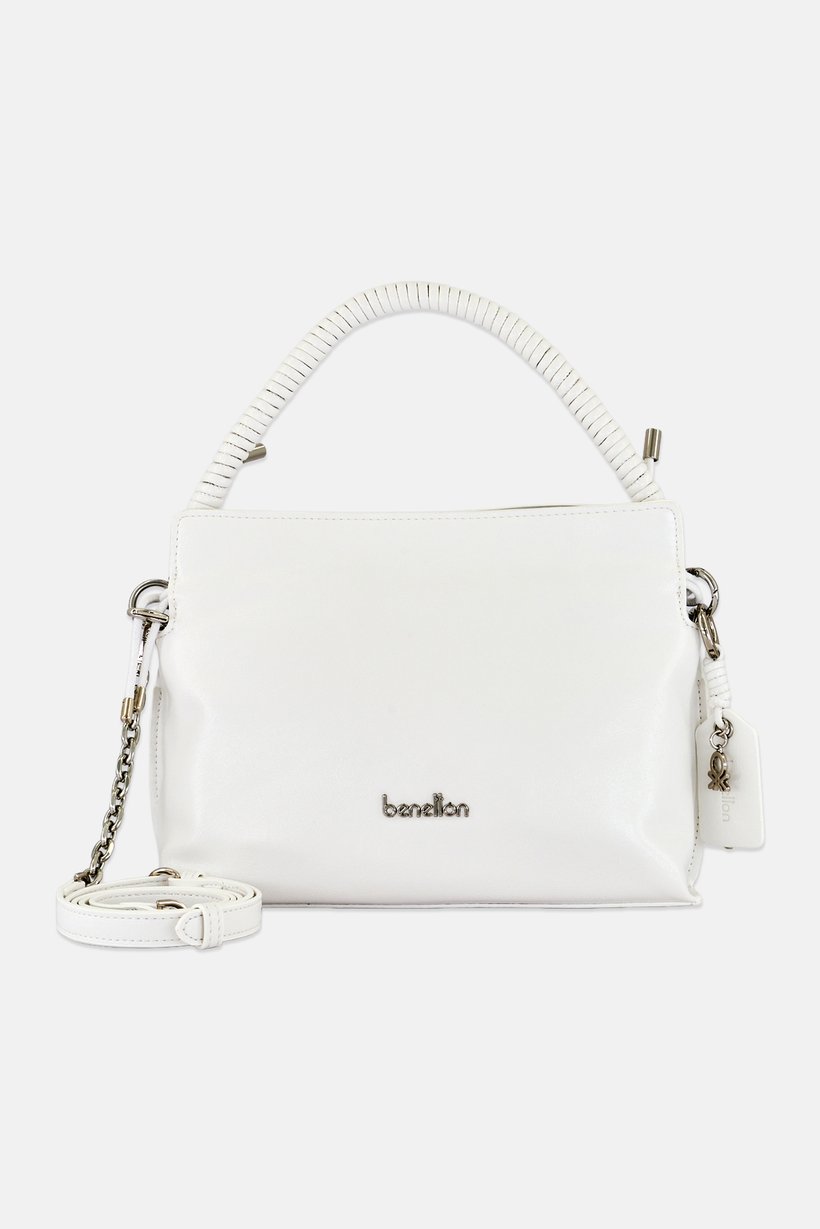 Women Brand Logo Cross Body Bag, White
