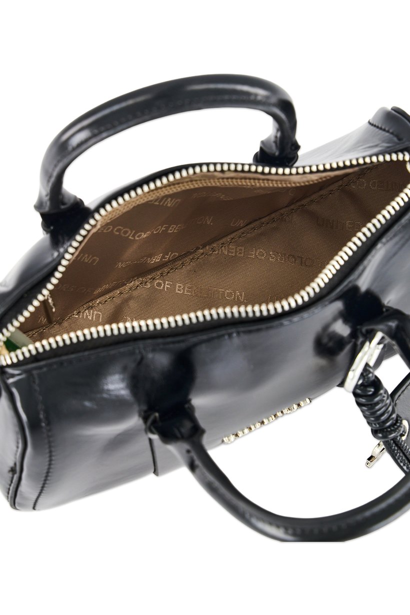 Women Brand Logo Mini Handbag, Black