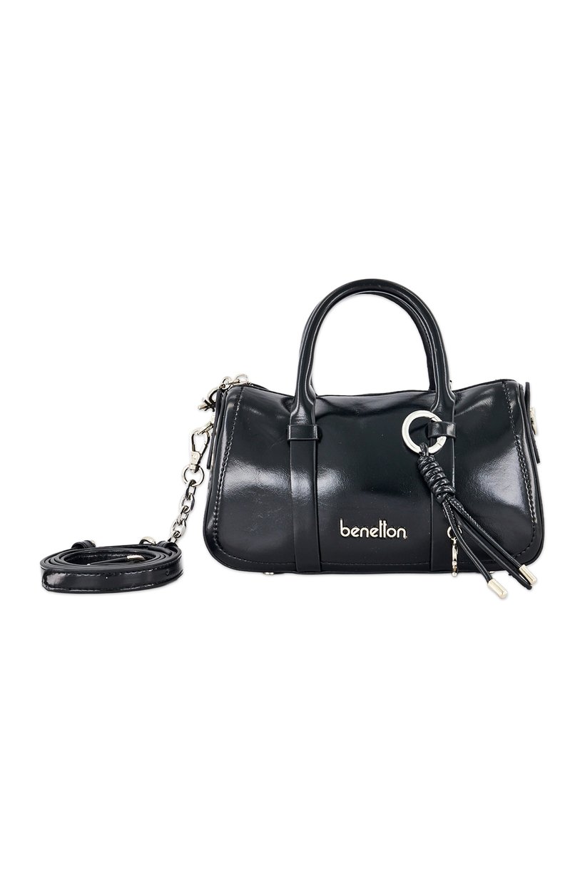 Women Brand Logo Mini Handbag, Black