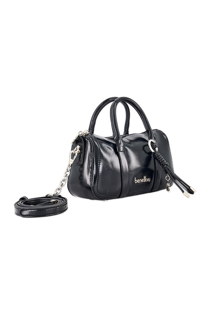 Women Brand Logo Mini Handbag, Black