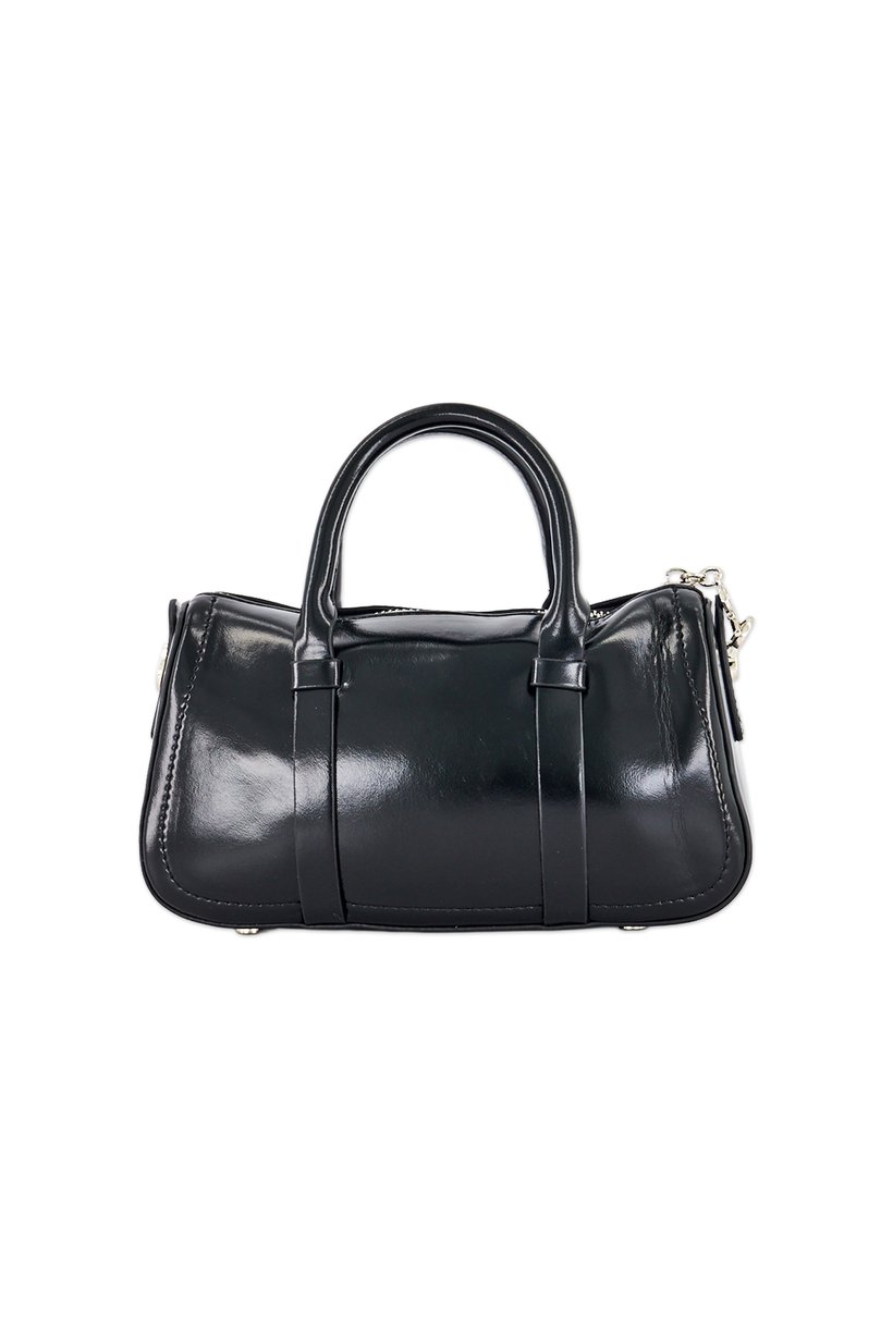 Women Brand Logo Mini Handbag, Black