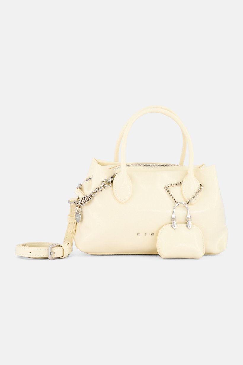 Women Brand Logo Cross Bady Bag, Cream