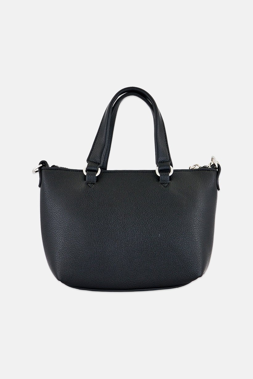 Women Brand Logo Handbag, Black
