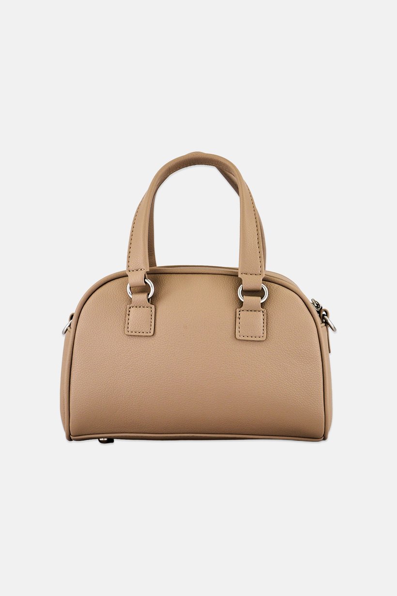 Women Brand Logo Handbag, Beige