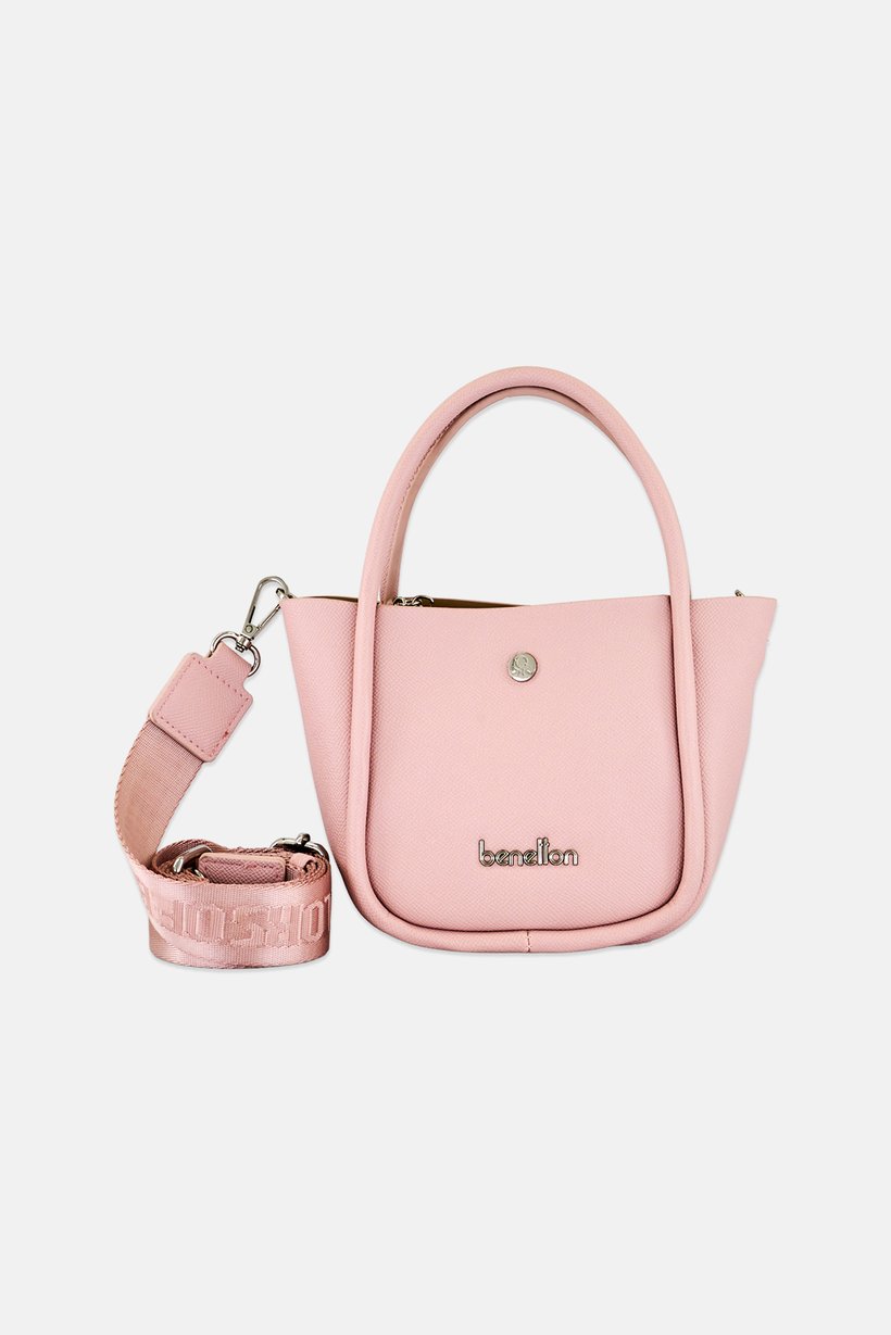 Women Brand Logo Handbag, Pink