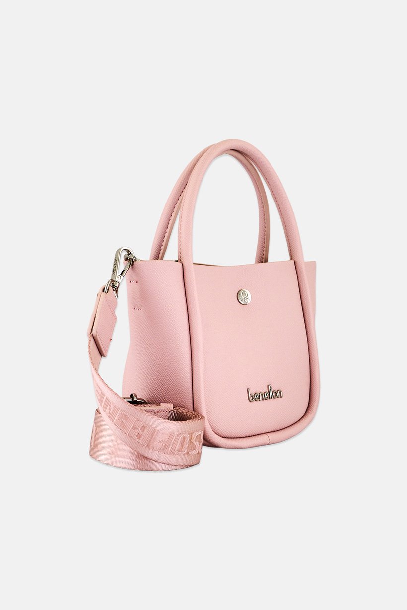 Women Brand Logo Handbag, Pink