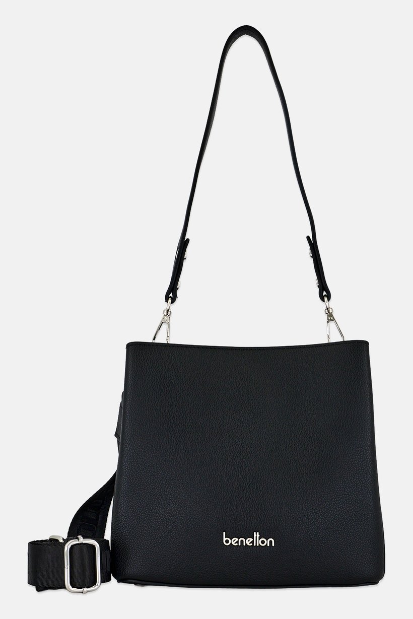Women Brand Logo Crossbody Bag, Black