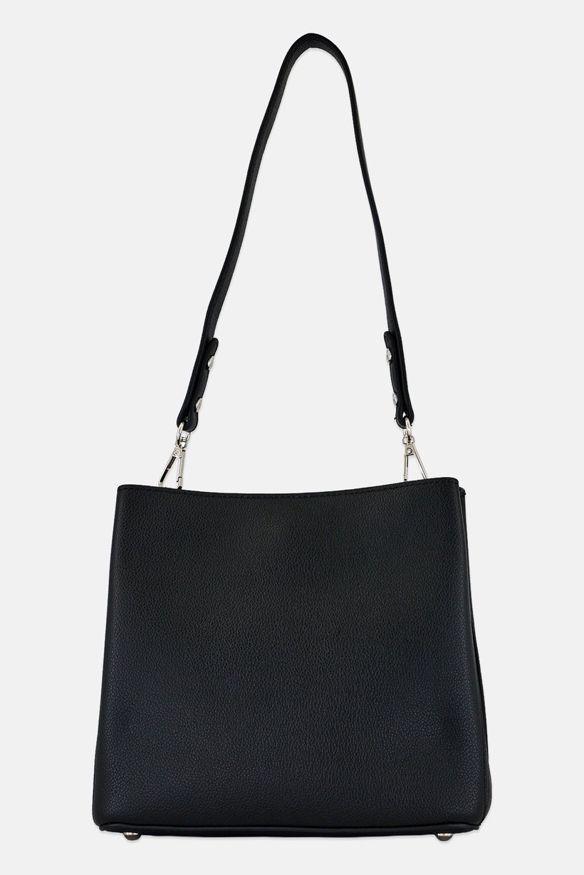 Women Brand Logo Crossbody Bag, Black