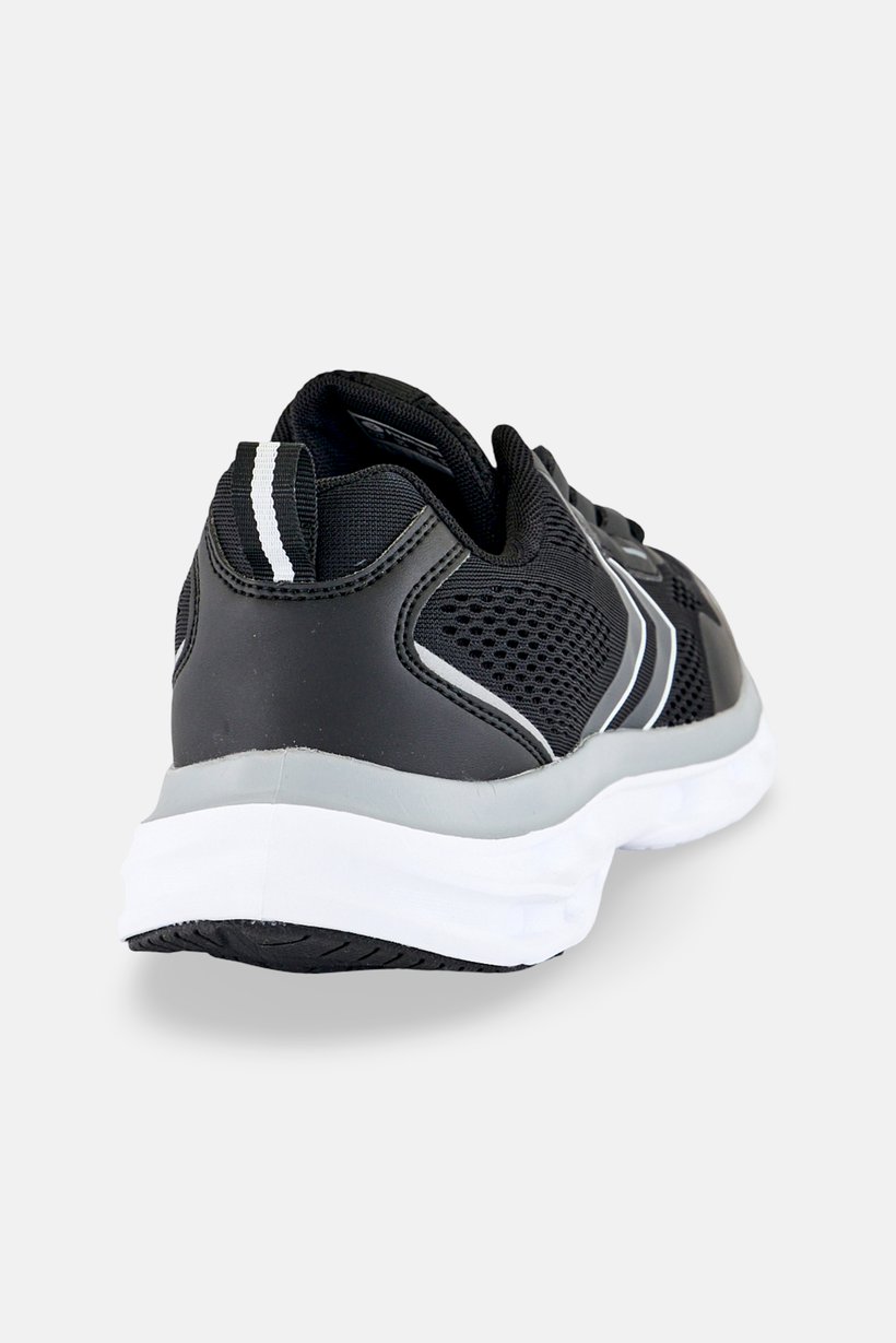 Men Bright Lace Up Outdoor Shoes, Black