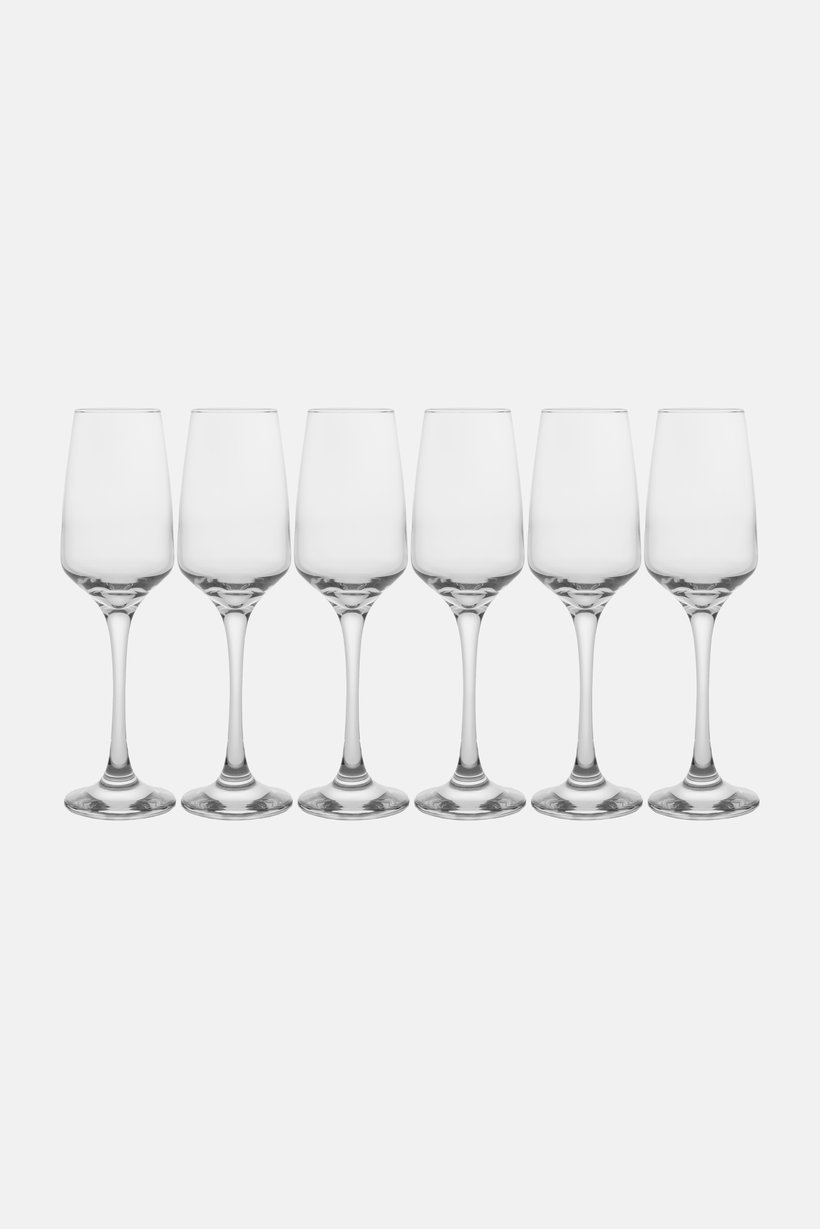 6 Pieces Champagne Flutes Glass 230 Ml