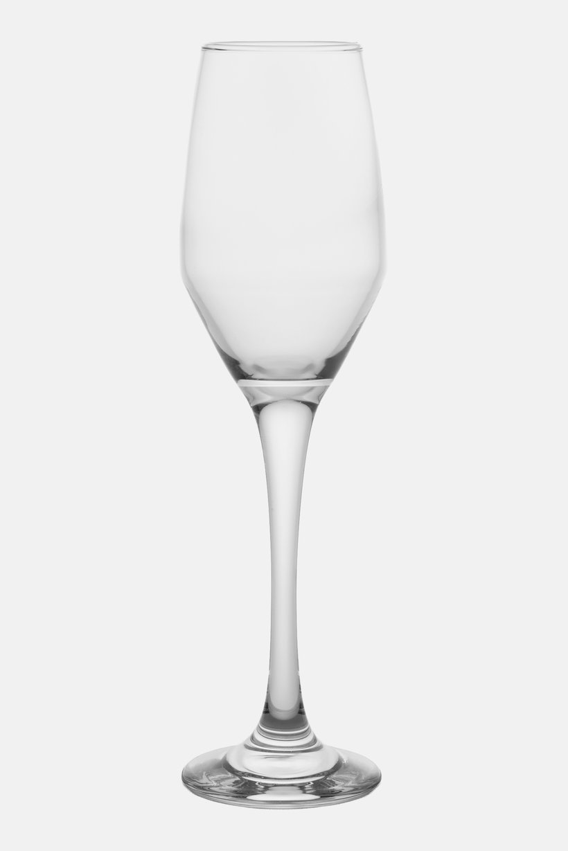 6 Pieces Ella Glass Champagne Flutes 230ml, Transparent