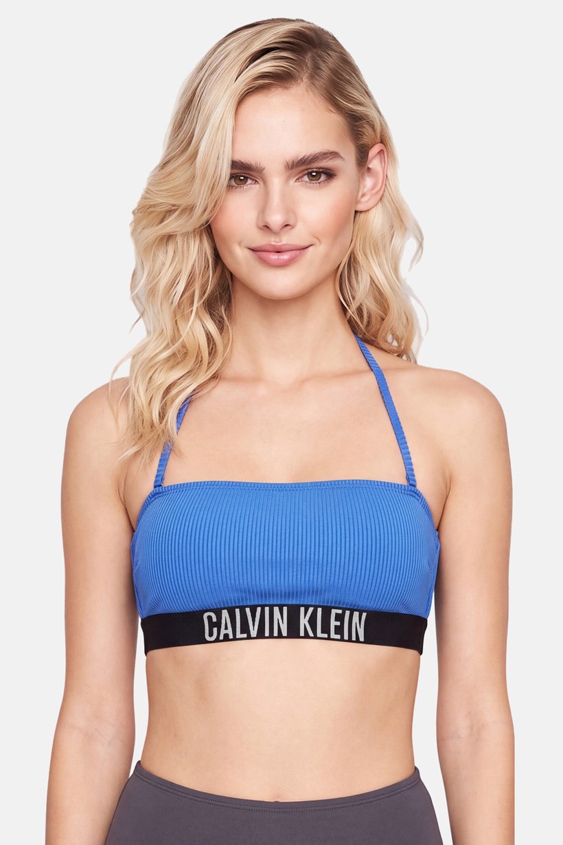Women Brand Logo Bikini Top, Royal Blue
