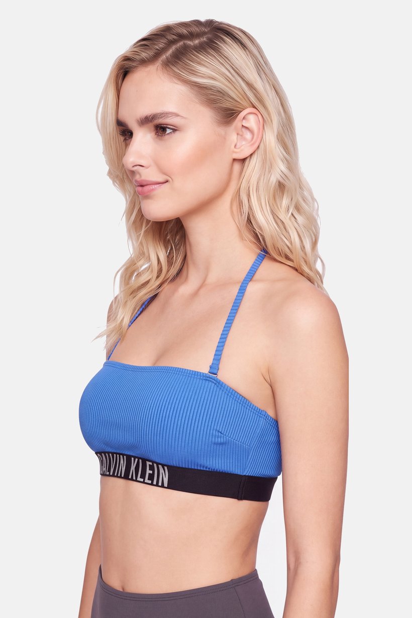 Women Brand Logo Bikini Top, Royal Blue