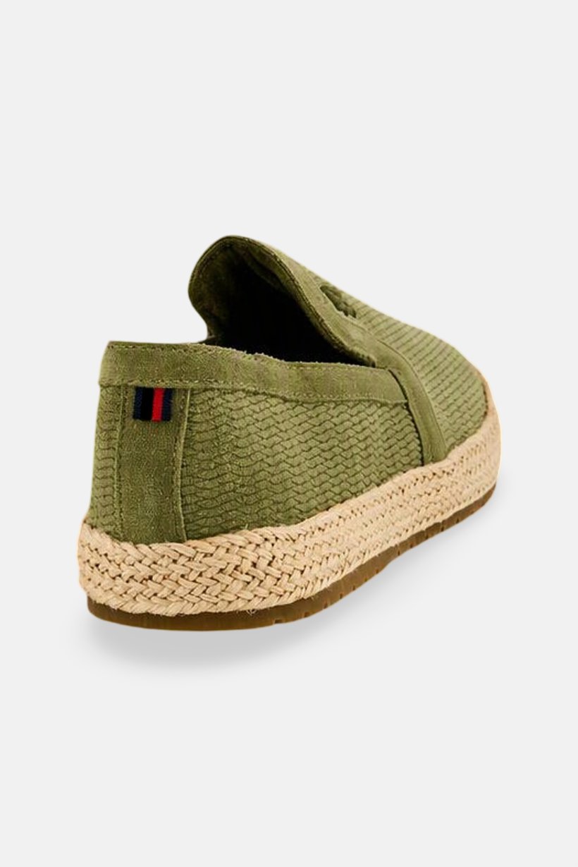 Men Esapdrille Classic Slip On Casual Shoes, Olive