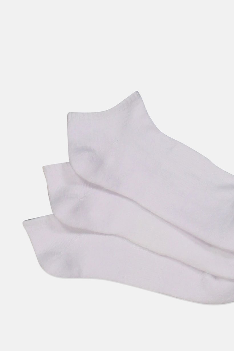 Women 6 Pairs Brand Logo Premium Ankle Socks, White