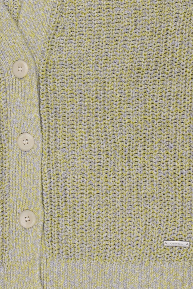 Women V Neck Knitted Cardigan, Multicolor
