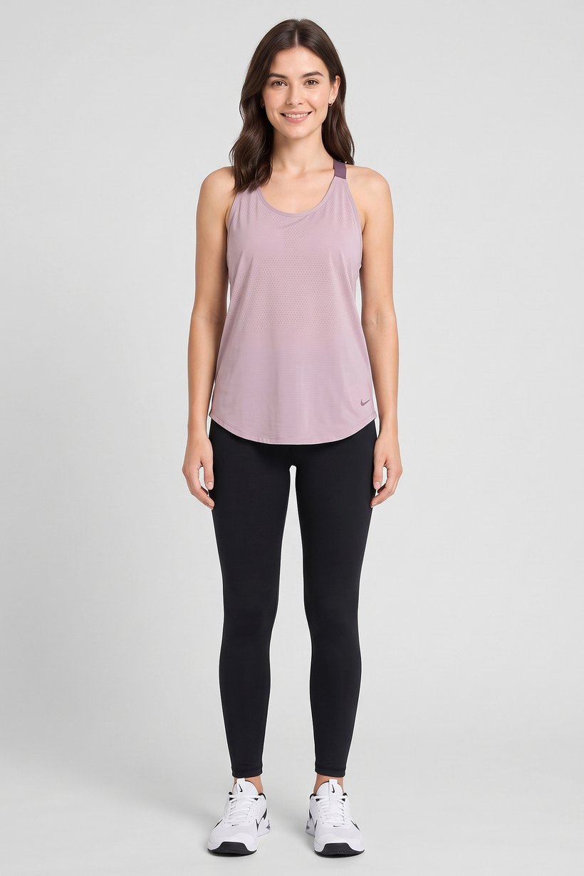 Women Dri Fit Sleeveless Training Tank Top, Mauve