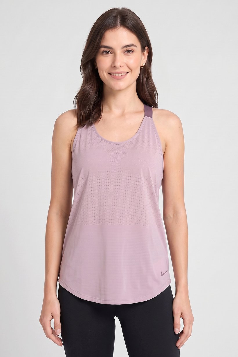 Women Dri Fit Sleeveless Training Tank Top, Mauve