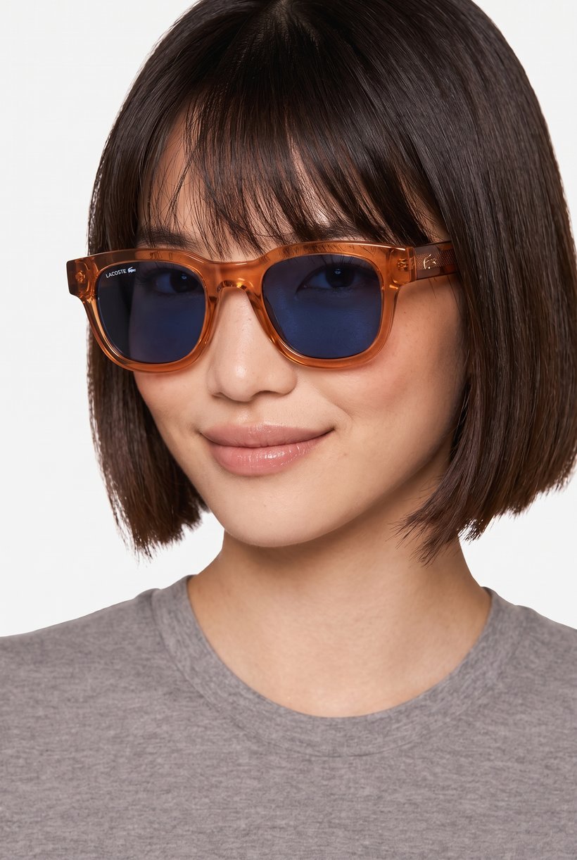 Women L6023S Square Sunglasses, Light Brown