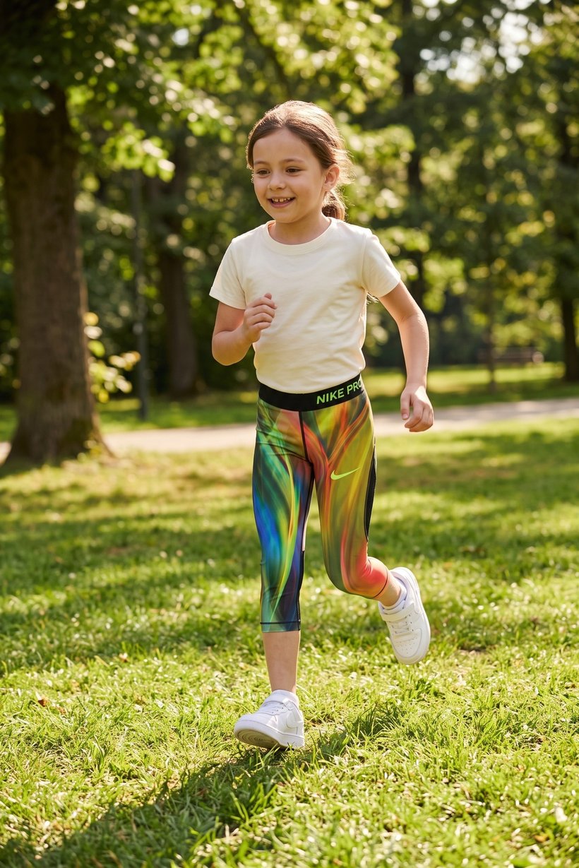 Kids Girl Sportswear Fit Training Leggings, Multicolor