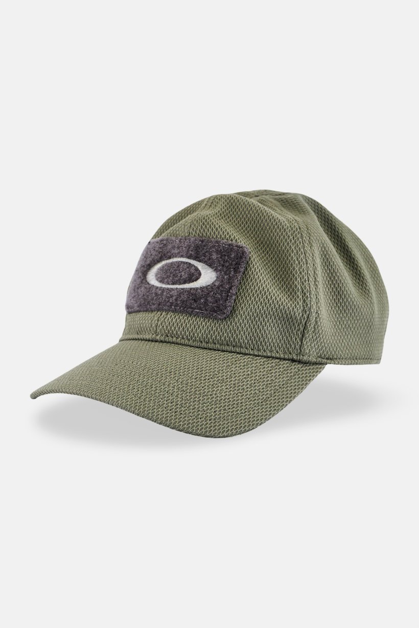 Men Embroidered Logo Elastic Band Cap, Olive
