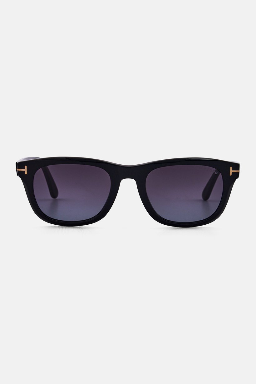 Men FT1076/S Square Sunglasses, Black