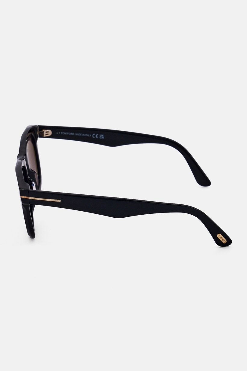 Men FT1076/S Square Sunglasses, Black