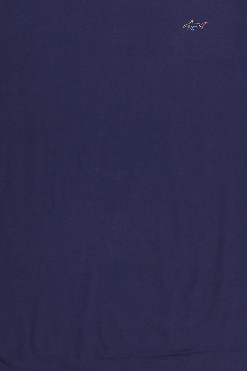 Men Crew Neck Short Sleeve Brand Logo T-Shirt, Navy