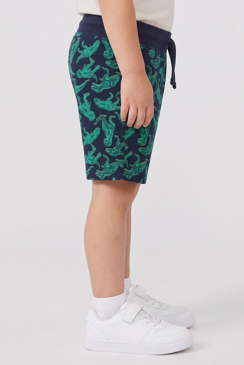 Toddlers Boy Allover Print Basic Shorts, Multicolor