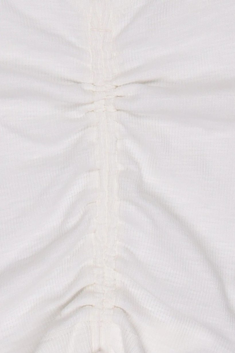 Kids Girl Solid Ruffle Sleeve Top, Off White