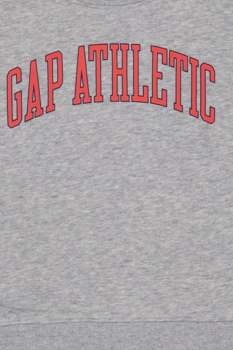 Toddlers Boy Crew Neck Short Sleeve Brand Logo T-Shirt, Grey