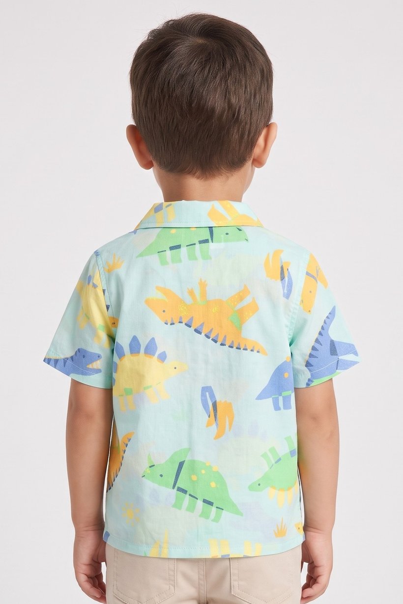 Toddlers Boy Short Sleeve Graphic Print Shirt, Multicolor