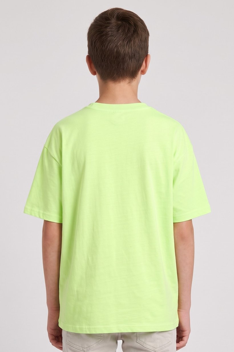 Kids Boy Crew Neck Short Sleeve Plain T-Shirt, Green