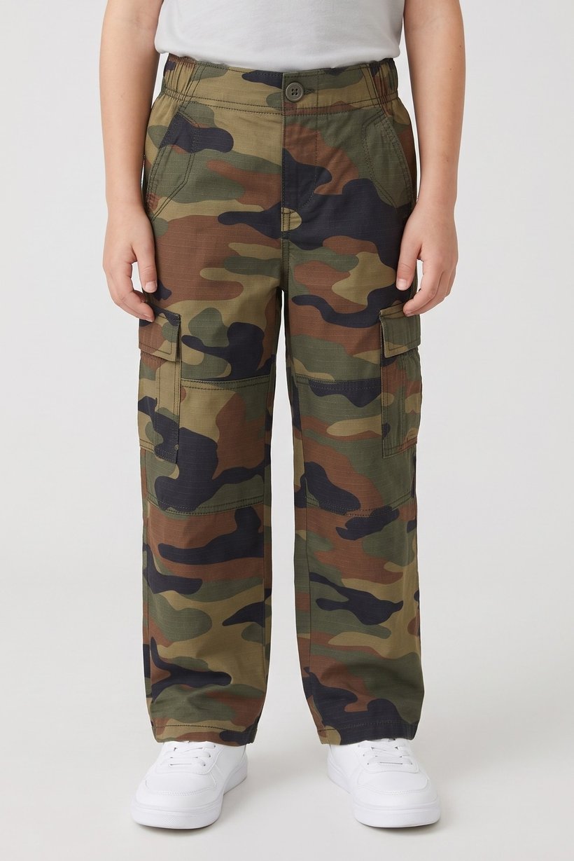 Kids Boy Camouflage Cargo Pants, Multicolor