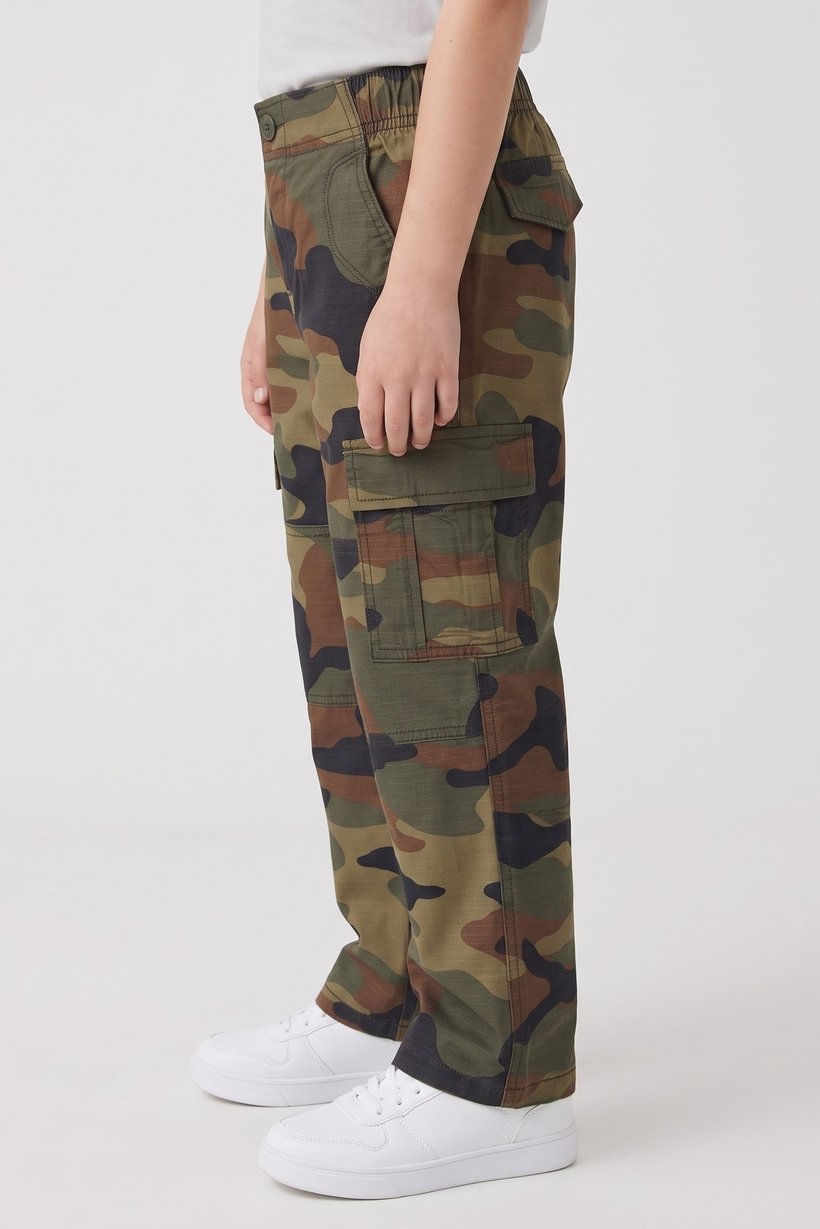 Kids Boy Camouflage Cargo Pants, Multicolor