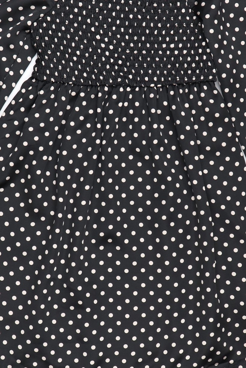 Kids Girl Long Sleeve Polka Dots Dress, Multicolor
